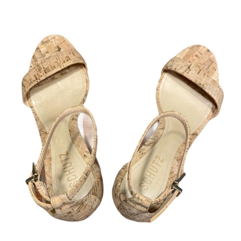 NIB Schutz Chimes Heel in Natural - Picture 3 of 9